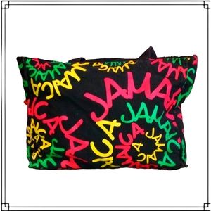 Jamaica Black Graphic Tote Bag